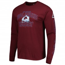 Mens Burgundy Colorado Avalanche 2-Hit Long Sleeve T-Shirt