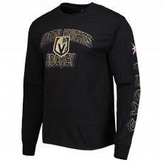 Mens Black Vegas Golden Knights 2-Hit Long Sleeve T-Shirt