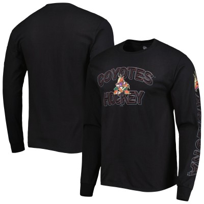 Футболка с длинным рукавом Mens Black Arizona Coyotes 2-Hit