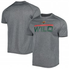 Mens Gray Minnesota Wild Impact Raglan T-Shirt
