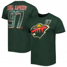 Mens Kirill Kaprizov Green Minnesota Wild Player Name & Number T-Shirt