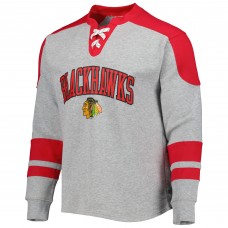Кофта Mens Heather Gray Chicago Blackhawks Classic Fit Lace-Up