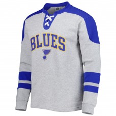 Кофта Mens Heather Gray St. Louis Blues Classic Fit Lace-Up