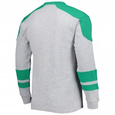 Mens Heather Gray Dallas Stars Classic Fit Lace-Up Pullover Sweatshirt