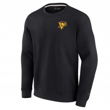 Pittsburgh Penguins Fanatics Signature Unisex Super Soft Pullover Crew Sweatshirt - Black