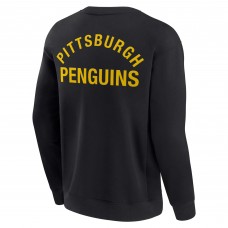 Pittsburgh Penguins Fanatics Signature Unisex Super Soft Pullover Crew Sweatshirt - Black