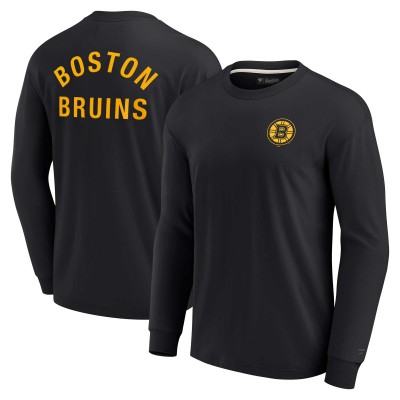 Футболка с длинным рукавом Boston Bruins Fanatics Signature Unisex Super Soft - Black
