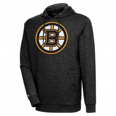 Толстовка Boston Bruins Antigua Logo Action Chenille - Heather Black