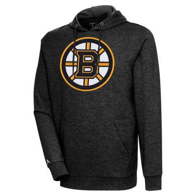 Толстовка Boston Bruins Antigua Logo Action Chenille - Heather Black