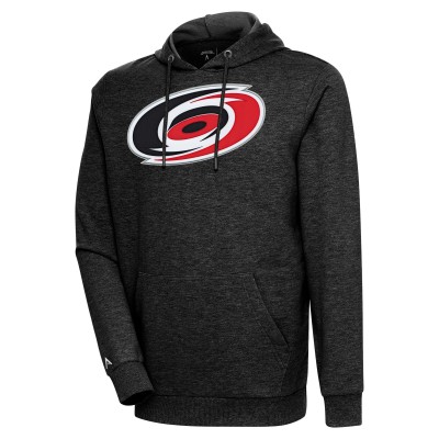 Толстовка Carolina Hurricanes Antigua Heather Black Logo Action Chenille