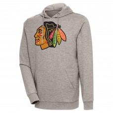 Толстовка Chicago Blackhawks Antigua Oatmeal Logo Action Chenille