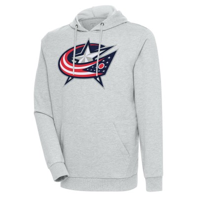 Толстовка Columbus Blue Jackets Antigua Logo Action Chenille - Heather Gray