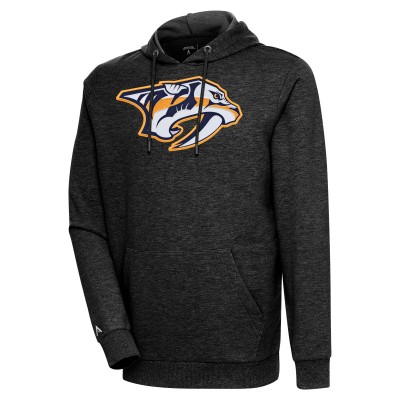 Толстовка Nashville Predators Antigua Logo Action Chenille - Heather Black