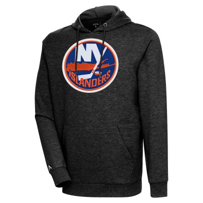 Толстовка New York Islanders Antigua Logo Action Chenille - Heather Black