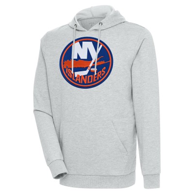 Толстовка New York Islanders Antigua Logo Action Chenille - Heather Gray