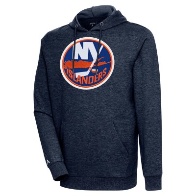 Толстовка New York Islanders Antigua Logo Action Chenille - Heather Navy