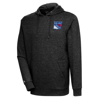 Толстовка New York Rangers Antigua Heather Black Action Chenille