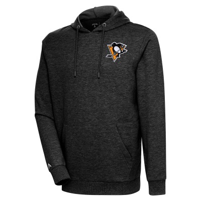 Толстовка Pittsburgh Penguins Antigua Action Chenille - Heather Black