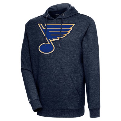 Толстовка St. Louis Blues Antigua Logo Action Chenille - Heather Navy