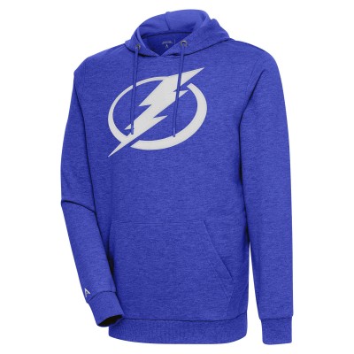 Толстовка Tampa Bay Lightning Antigua Heather Royal Logo Action Chenille