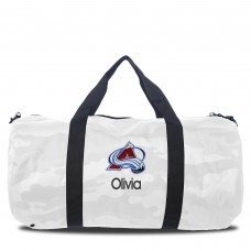 Colorado Avalanche White Camo Print Personalized Duffel Bag