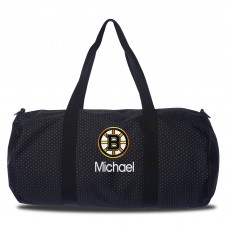 Boston Bruins Dot Print Personalized Duffel Bag