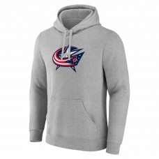 Columbus Blue Jackets Primary Logo Pullover Hoodie - Heather Gray