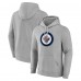 Winnipeg Jets Fanatics Heather Gray Primary Logo Pullover Hoodie