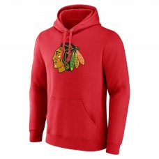 Chicago Blackhawks Primary Logo Pullover Hoodie - Red