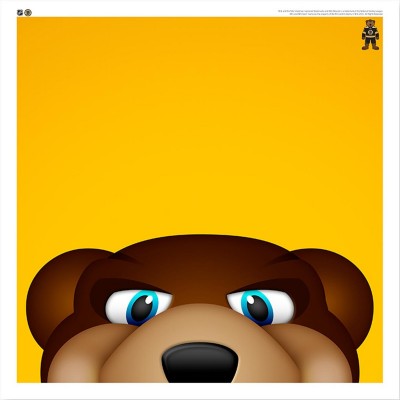 Boston Bruins Blades 12 x 12 Minimalist Mascot Poster Print