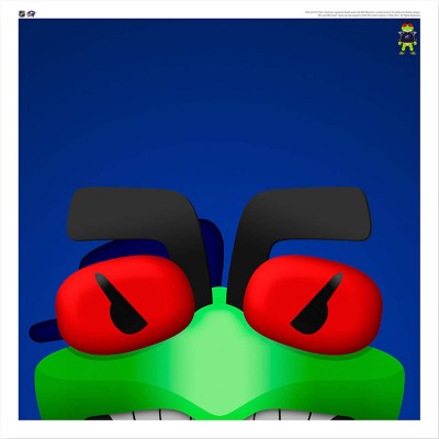 Columbus Blue Jackets Stinger 12 x 12 Minimalist Mascot Poster Print