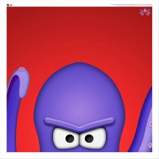 Detroit Red Wings Al The Octopus 12 x 12 Minimalist Mascot Poster Print