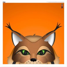 Edmonton Oilers Hunter 12 x 12 Minimalist Mascot Poster Print