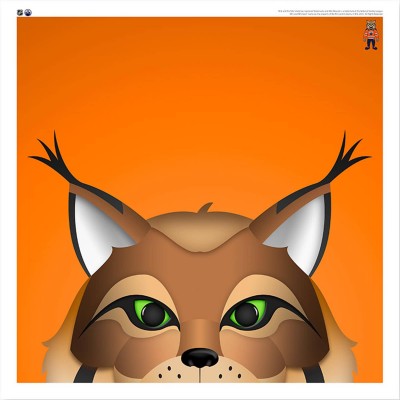 Edmonton Oilers Hunter 12 x 12 Minimalist Mascot Poster Print