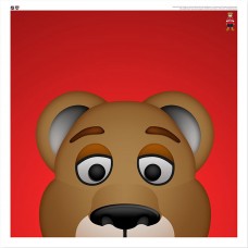 Florida Panthers Stanley C. Panther 12 x 12 Minimalist Mascot Poster Print