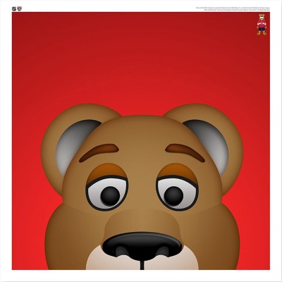 Florida Panthers Stanley C. Panther 12 x 12 Minimalist Mascot Poster Print