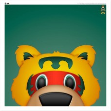 Minnesota Wild Nordy 12 x 12 Minimalist Mascot Poster Print