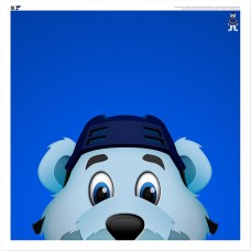 St. Louis Blues Louie 12 x 12 Minimalist Mascot Poster Print