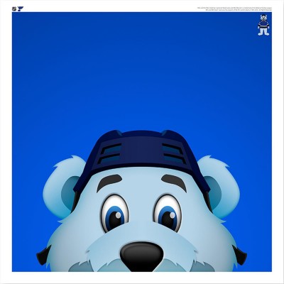 St. Louis Blues Louie 12 x 12 Minimalist Mascot Poster Print