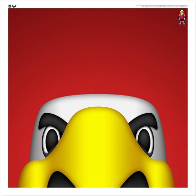 Washington Capitals Slapshot 12 x 12 Minimalist Mascot Poster Print