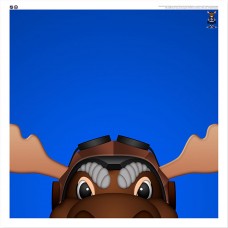 Winnipeg Jets Mick E. Moose 12 x 12 Minimalist Mascot Poster Print