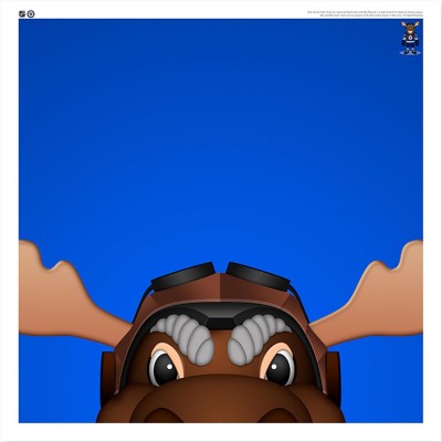 Winnipeg Jets Mick E. Moose 12 x 12 Minimalist Mascot Poster Print
