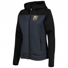 Vegas Golden Knights Antigua Womens Protect Full-Zip Jacket - Black/Gray
