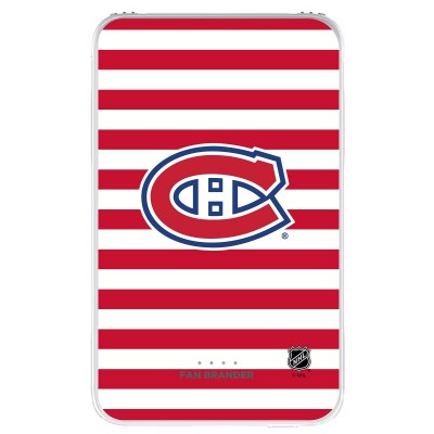 Montreal Canadiens Stripe Design 10,000 mAh Portable Power Pack