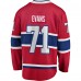 Джерси Montreal Canadiens Jake Evans Fanatics Red Home Breakaway