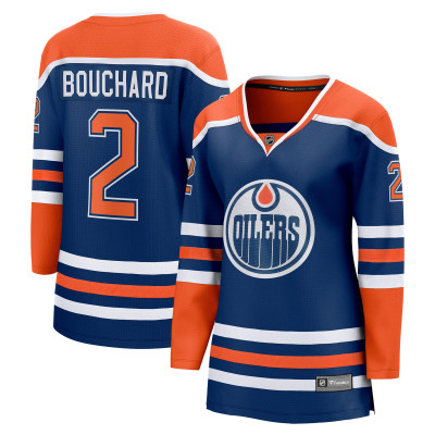Женская джерси Edmonton Oilers Evan Bouchard Fanatics Royal Home Breakaway