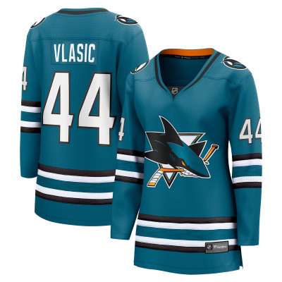 Женская джерси San Jose Sharks Marc-Edouard Vlasic Fanatics Teal Home Breakaway