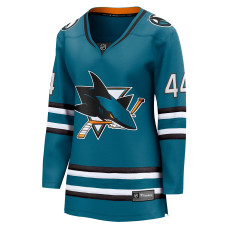 Женская джерси San Jose Sharks Marc-Edouard Vlasic Fanatics Teal Home Breakaway