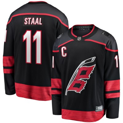 Игровая джерси Jordan Staal Carolina Hurricanes Home Captain Patch Breakaway - Black