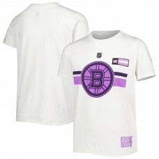 Boston Bruins Youth 2022 NHL Hockey Fights Cancer T-Shirt - White